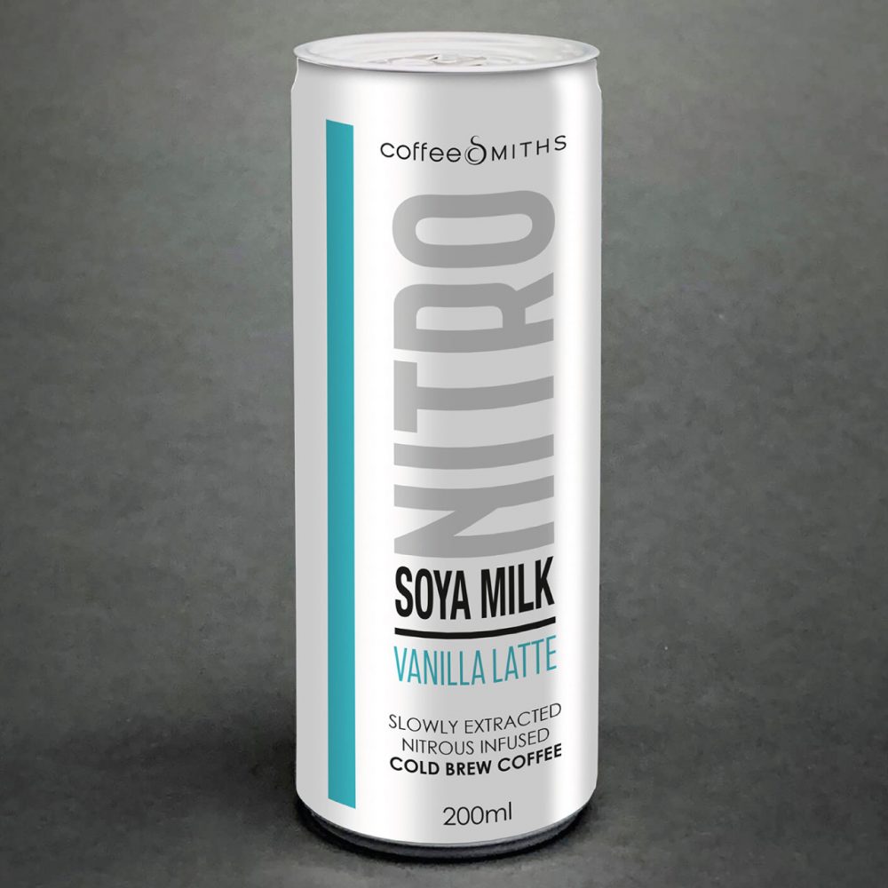 NitroBrew Soya Milk Vanilla Latte, Cold Brew Coffee